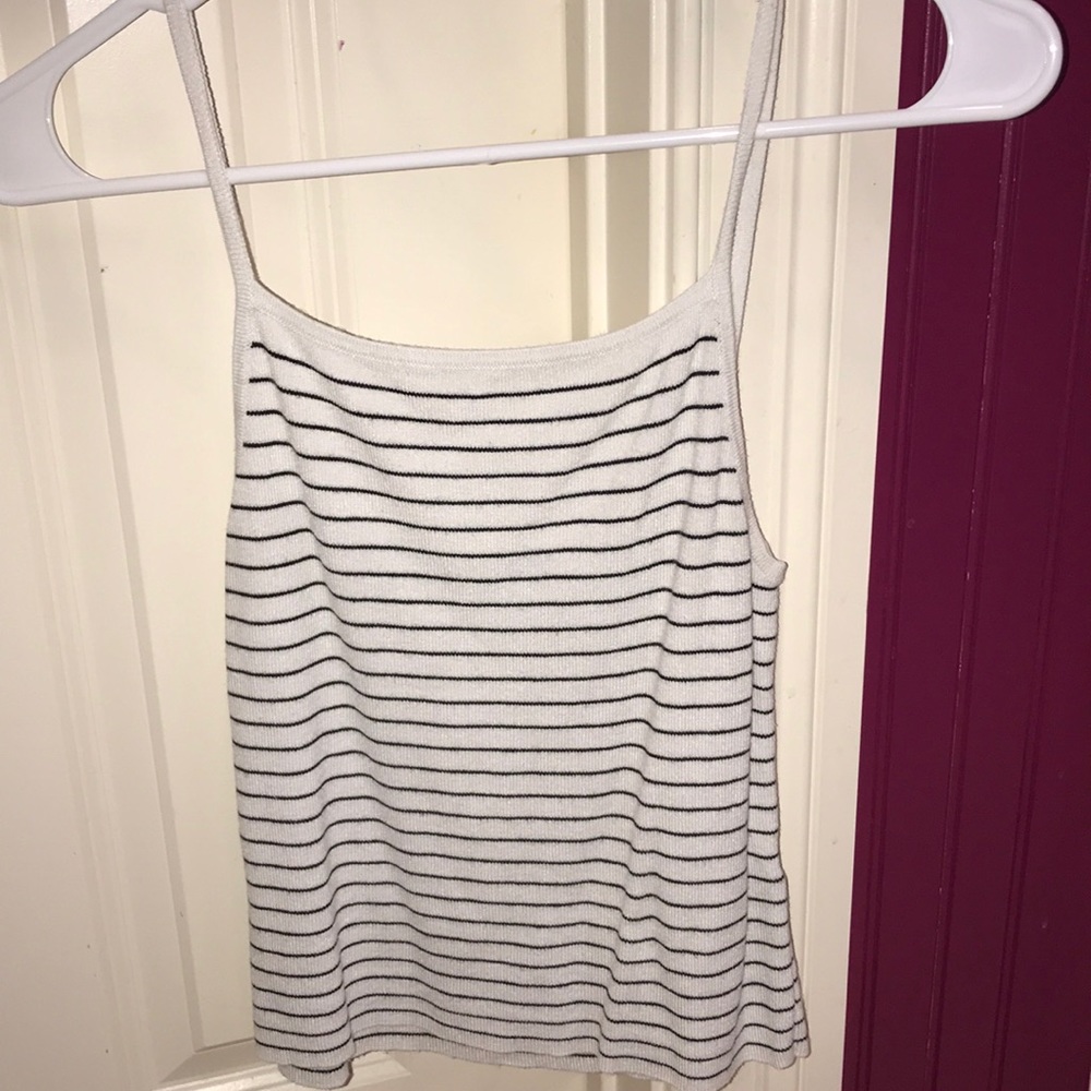 Black and white brandy Melville cropped tank